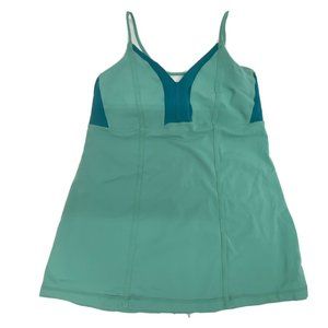 Lululemon Strappy Tank Top Yoga Athletic Built-In Bra Blue Women’s Size 10